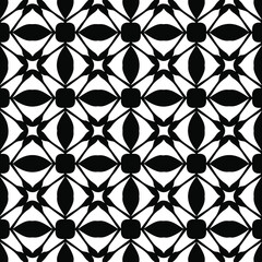 floral seamless pattern background.Geometric ornament for wallpapers and backgrounds. Black and white pattern.