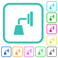 Obraz premium Wall lamp vivid colored flat icons