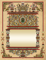 vintage frame with ornament