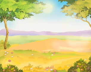 autumn landscape with forest