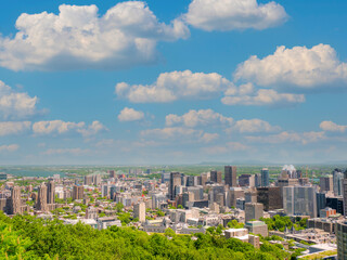 Fototapeta na wymiar Scenic view of Montreal, Canada, in the middle of summer