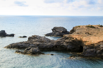 Beautiful view of Cabo de Palos coast at dawn