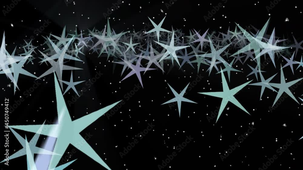 Aufkleber abstract parade of rotating and moving stars in the endless galactic space. close-up. time lapse of 