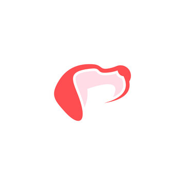 dog head logo design vector