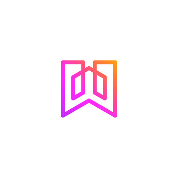 logo W abstract modern