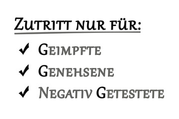 3G - Regel - geimpft, genesen, getestet