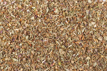 Background made of middle eastern traditional spice . Top view.A mixture of different spices close up. Textures of colorful spices and condiments.