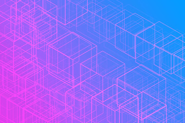 Abstract Geometric Background Wallpaper Bright Pink