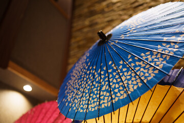日本の傘のインテリア
