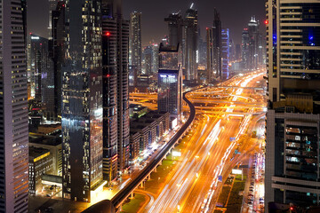 Fototapeta na wymiar Sheik Zayed Road in Dubai