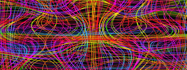 Colorful chaotic lines background. Hand drawn lines. Tangled chaotic pattern. Vector illustration.