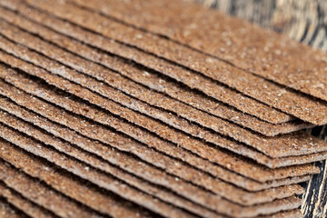 thin rye bread with coriander