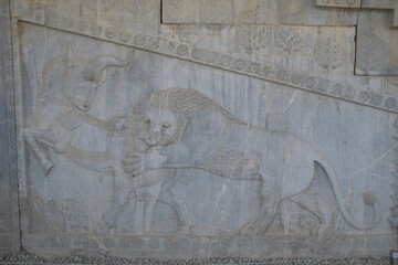 ancient egyptian bas relief on the wall