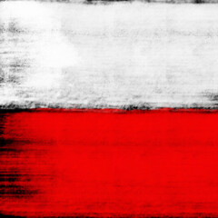 Polska flaga biało czerwona The Polish flag is white and red 