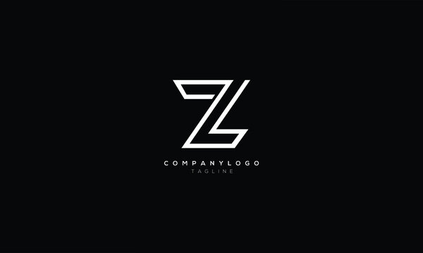 7Z Z7 7 AND Z Abstract initial monogram letter alphabet logo design