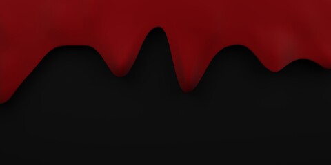 blood drop border halloween blood flow background red liquid black background 3d illustration