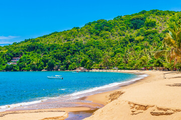 Fototapeta na wymiar Big tropical island Ilha Grande Praia de Palmas beach Brazil.