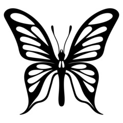 graphic black isolated butterfly silhouette icon