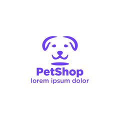Vector logo design template for pet shops, veterinary clinics and homeless animals shelters. dog icon. badges for websites, prints or business
