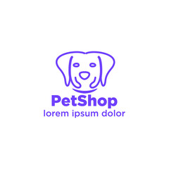 Vector logo design template for pet shops, veterinary clinics and homeless animals shelters. dog icon. badges for websites, prints or business
