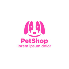 Vector logo design template for pet shops, veterinary clinics and homeless animals shelters. dog icon. badges for websites, prints or business
