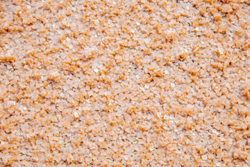 salt crystals of orange-white color of the Koyash lake. Orange background. 