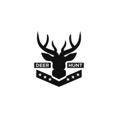 badges labels logo design elements. Deer head. quality emblem templates. Premium retro vintage symbols. Vector illustration. design inspiration. Fit to business or community