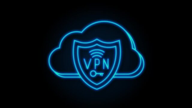 Secure VPN connection concept. Virtual private network connectivity overview. Motion graphics.
