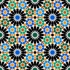 Seamless pattern with arabic motifs