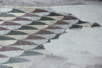 Römisches Mosaik in der Caracalla-Thermen / baths of Caracalla, Rom, Italien - obrazy, fototapety, plakaty