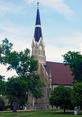 St. Joseph Catholic Church in Flush, Kansas, 2021. - 450765227