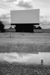 Drive in movie theater in the USA, 2019. - 450765249