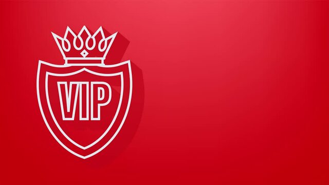 Exclusivity, the label VIP, Very important person. Motion graphics.