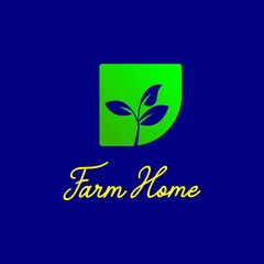 agriculture logo with minimalist and modern design, green leaf and tree logo