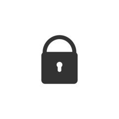 padlock icon isolated on white background	