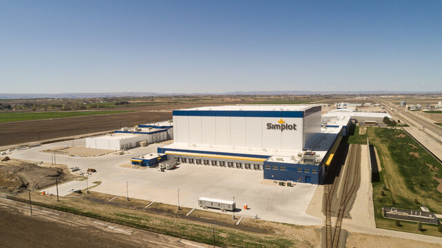 CALDWELL, IDAHO - APRIL 13, 2020: Simplot factory in Idaho where they make food