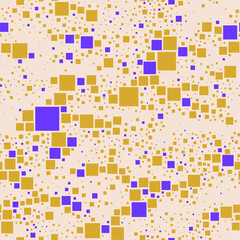 Camouflage texture seamless pattern. Dotted pixel endless camo military ornament of square tiles. Modern abstract vector background.