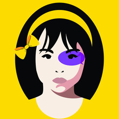 domestic violence against children - girl with black eye - physical violence