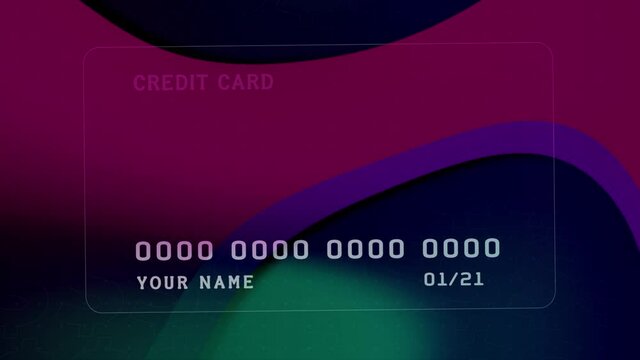 An empty credit card getting upgraded by a unique design. Motion. A high tech scene with the demonstration of modern payment system.