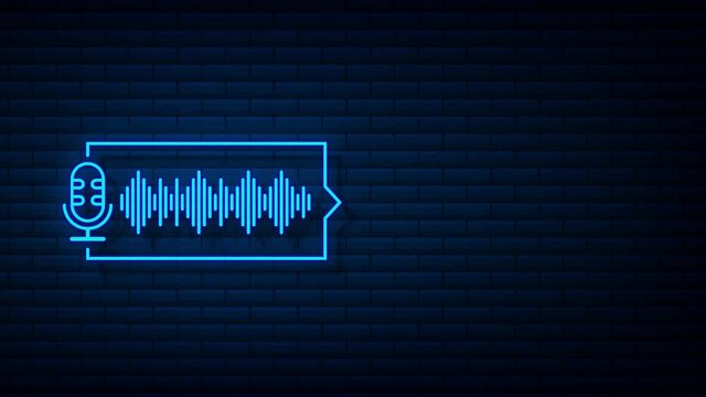 Podcast. Badge, icon stamp logo. Motion graphics.