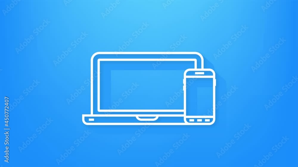 Poster technology icon on white background. information technology. digital communication. device icon. glo