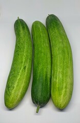 fresh cucumber isolated on white background