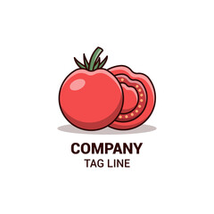 Red Tomato Fruit Logo and Icon Design Template Vector, Emblem, Design Concept