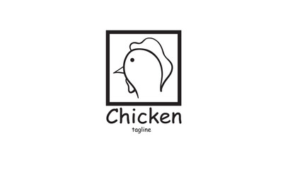 Premium vector chicken, rooster, chicken farm, fastfood, logo design template