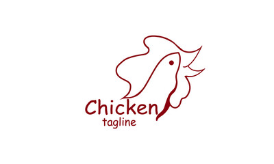 Premium vector chicken, rooster, chicken farm, fastfood, logo design template