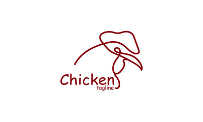 Premium vector chicken, rooster, chicken farm, fastfood, logo design template