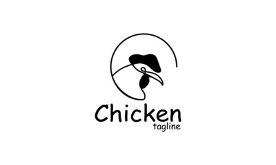 Premium vector chicken, rooster, chicken farm, fastfood, logo design template