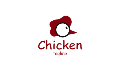 Premium vector chicken, rooster, chicken farm, fastfood, logo design template