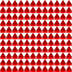 seamless pattern 3 red triangle isolated on white background, simple style vector