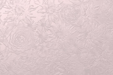 Full frame shot of roses, dahlias and cockscomb. Pink background. 3D illustration. 3D render.